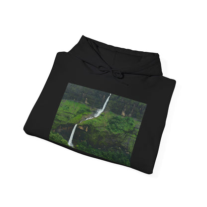 Waterfall Photo Hoodie — Scenic Nature Landscape Sweatshirt