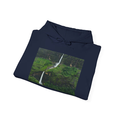 Waterfall Photo Hoodie — Scenic Nature Landscape Sweatshirt