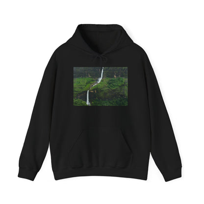Waterfall Photo Hoodie — Scenic Nature Landscape Sweatshirt