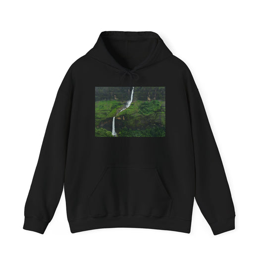 Waterfall Photo Hoodie — Scenic Nature Landscape Sweatshirt