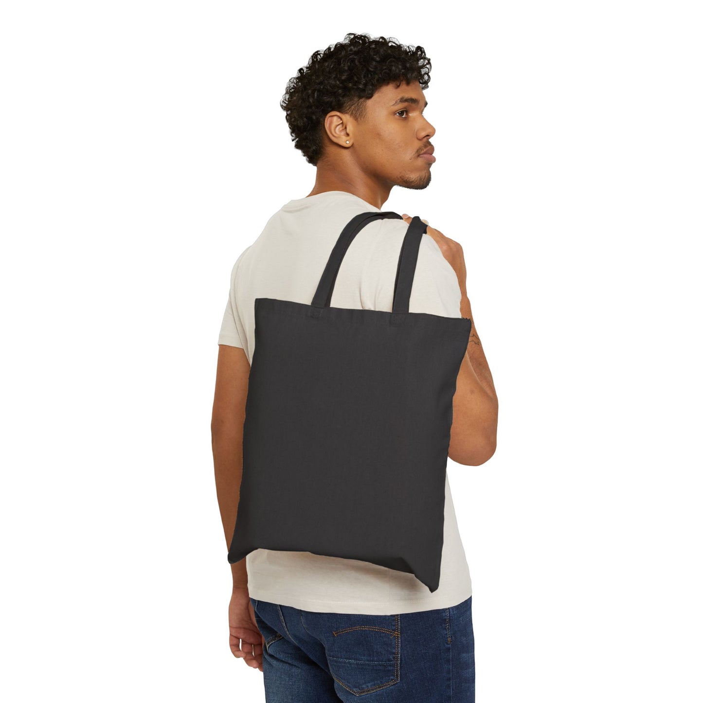 Tote Bag — Waterfall Scenic Canvas Tote with Hindi Nature Quote